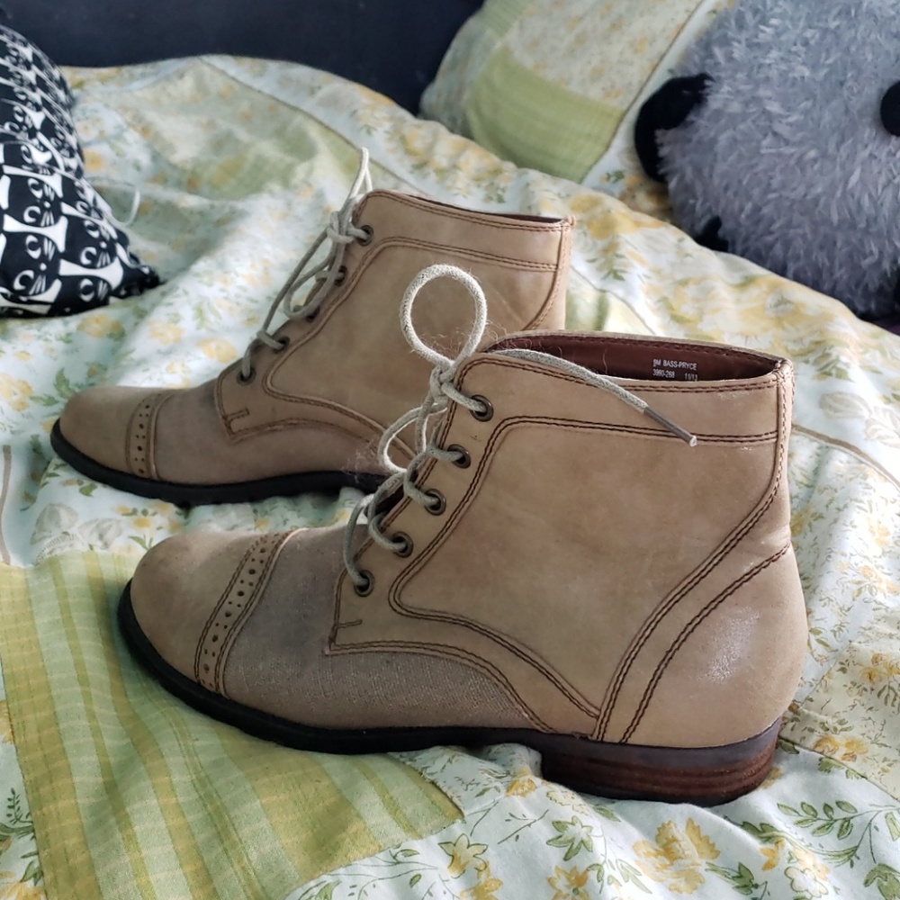 BassCo Tan Ankle Boots